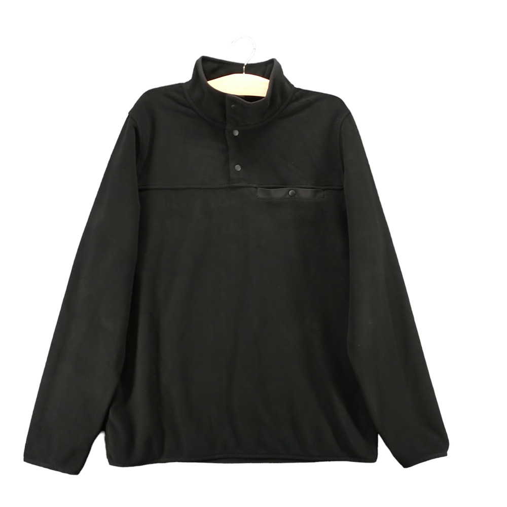 32 Degrees Heat Men's 1/4 Zip Sweater Black Medium Polyester Long Sleeve